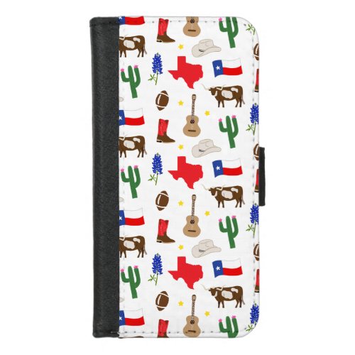 Texas Icons iPhone 87 Wallet Case