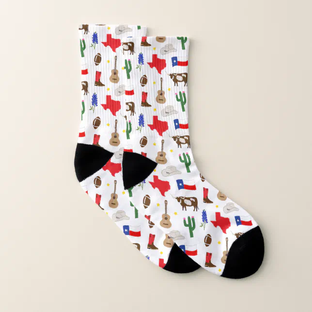 Texas Icons Socks | Zazzle