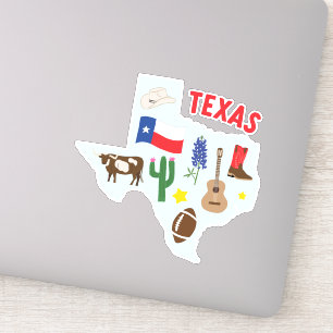 Texas Icons Sticker