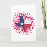 Texas in a Field of Hearts - Valentine's Day Holiday Card