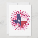 Texas in a Field of Hearts - Valentine's Day Holiday Card