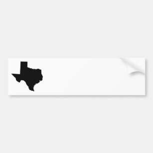 Texas in Black and White Bumper Sticker
