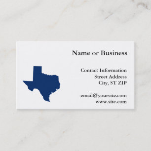 Texas in Blue Business Card