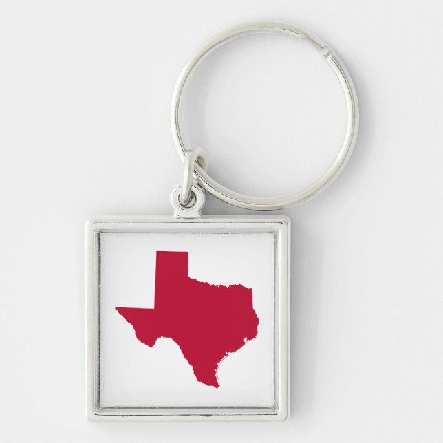Texas in Red Keychain (Front)