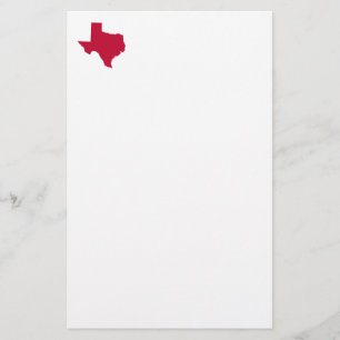 Texas in Red Stationery
