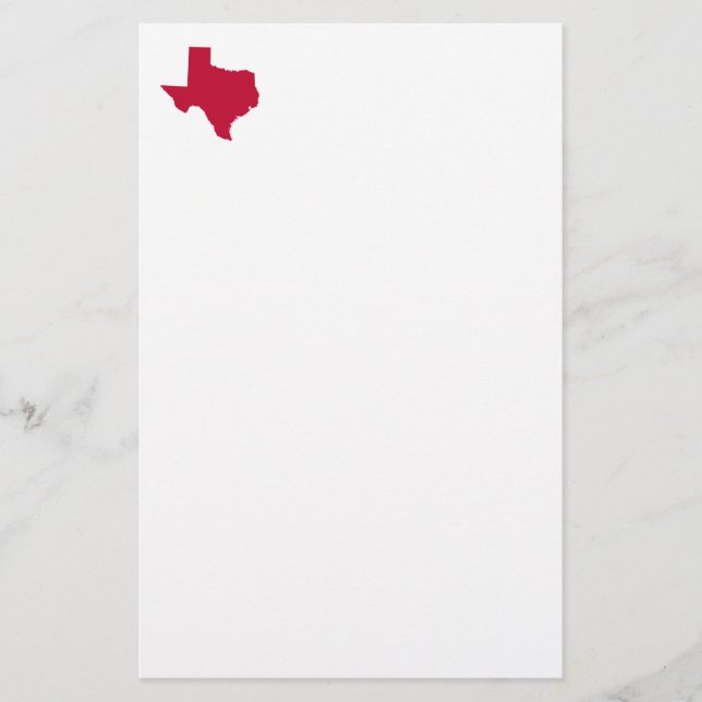 Texas in Red Stationery (Front)