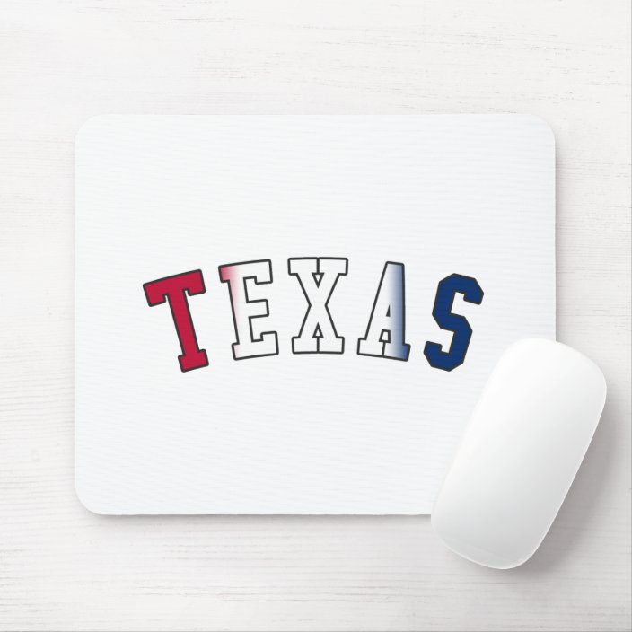 Texas in State Flag Colors Mousepad