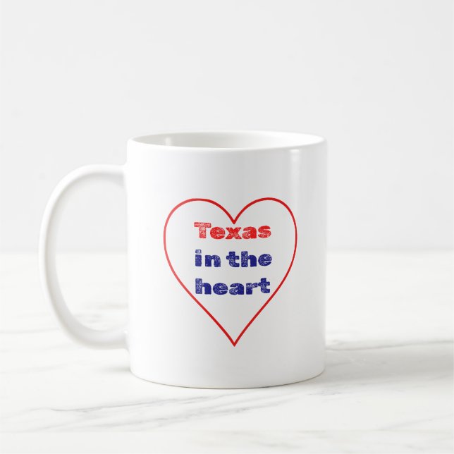 Texas In The Heart Coffee Mug (Left)