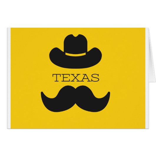 Texas in yellow cards (Front Horizontal)