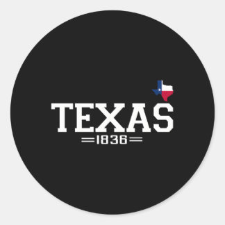 Texas Independence Day 1836 Texas Flag Classic Round Sticker