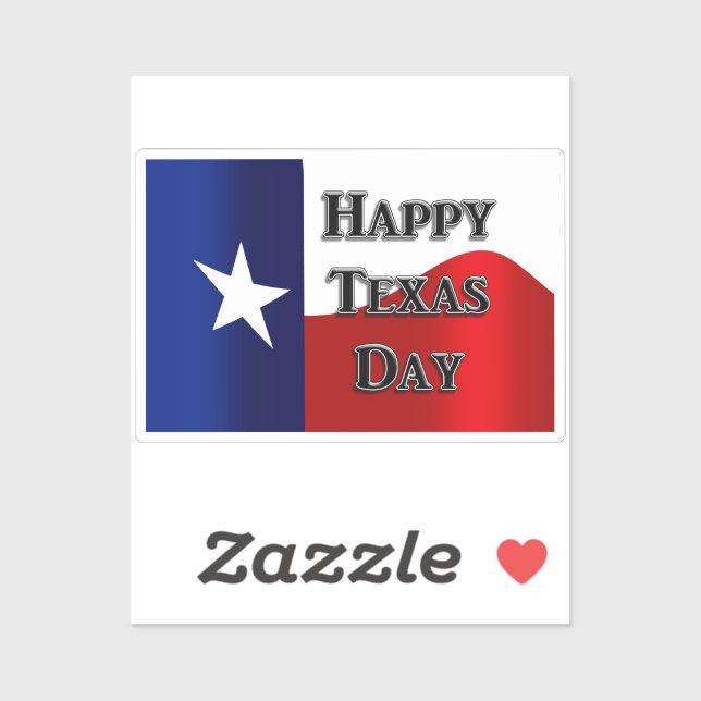 Texas Independence Day Sticker (Sheet)