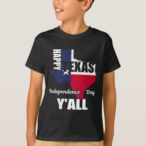 Texas Independence Day Yall Usa Cowboy Tee 