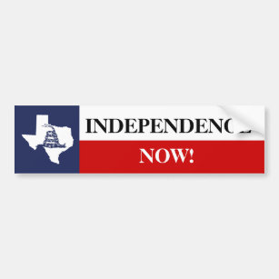 Texas Independence Flag with Gadsden Rattlesnake Bumper Sticker