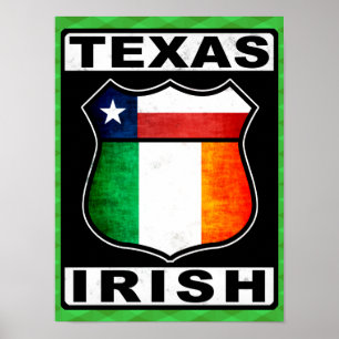 Texas Irish American Poster Print