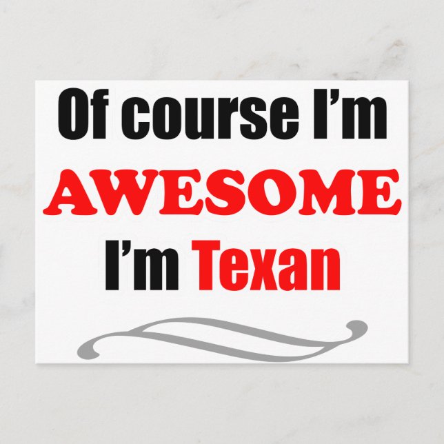 Texas Is Awesome Postcard (Front)