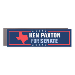 Texas Ken Paxton for Senate Bumper Car Magnet