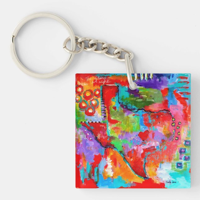 Texas Key-chain by Shelly Jones Keychain (Front)