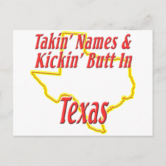 Texas - Kickin' Butt Postcard