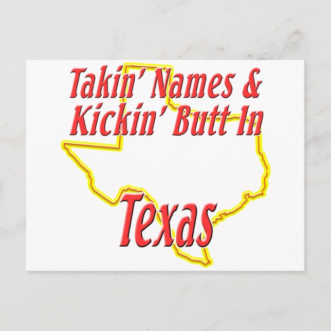 Texas - Kickin' Butt Postcard (Front)