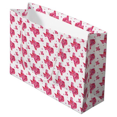 Texas Kisses Pattern Large Gift Bag