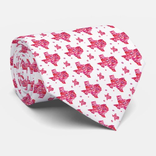 Texas Kisses Pattern Neck Tie