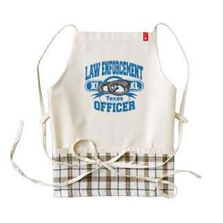 Texas Law Enforcement Officer Handcuffs Zazzle HEART Apron
