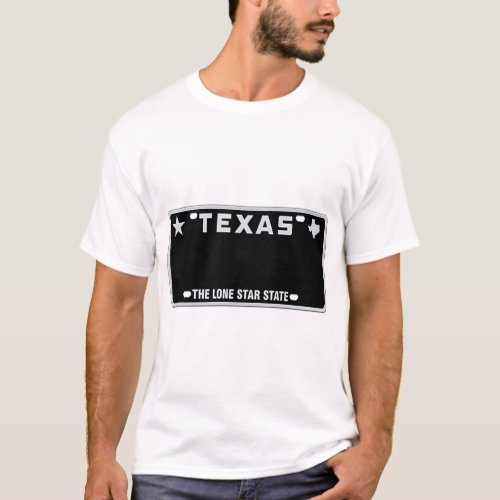 Texas License Plate T_Shirt