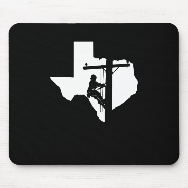 Texas Lineman Pole Climbers Lineman's Wife Men Wom Mouse Pad (Front)