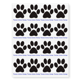 Texas Lions Camp 16 count Temporary Tattoos