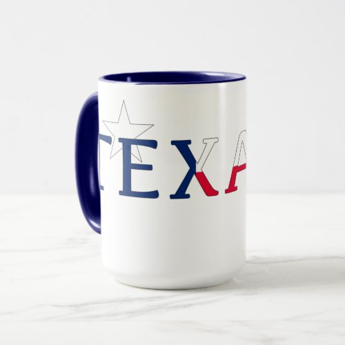 Texas logo with Bluebonnets Mug
