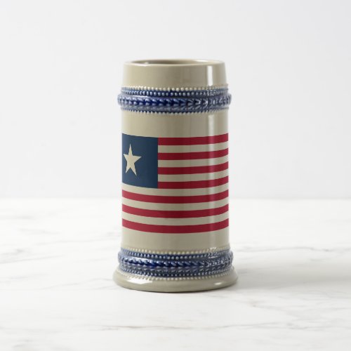Texas Lone Star and Stripes Beer Stein
