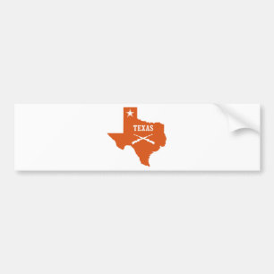 Texas Lone Star Crossed Guns U.S. Custom Ink Bumper Sticker