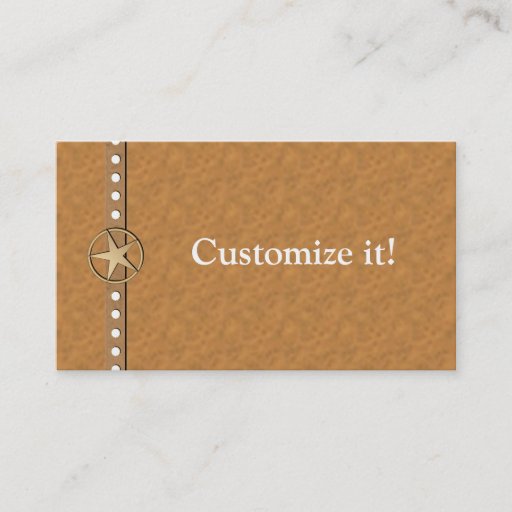 Customizable Texas Lone Star Custom Business Cards