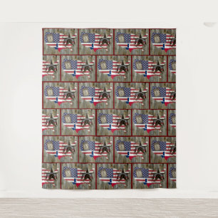Texas Lone Star Dueling Pistols Most Wanted Sign Tapestry
