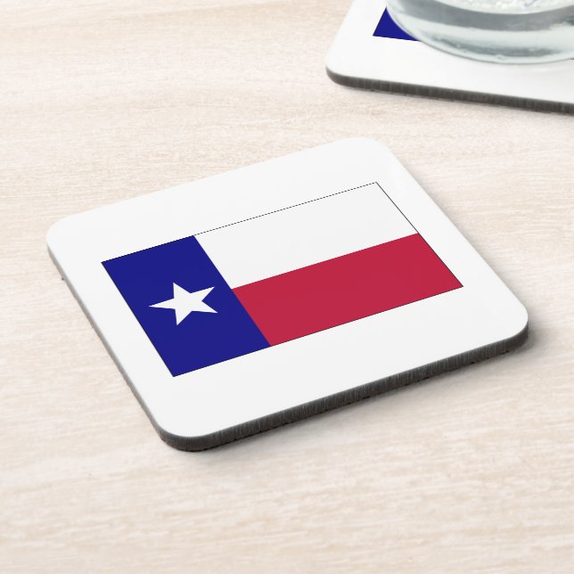 Texas Lone Star Flag Beverage Coaster (Left Side)