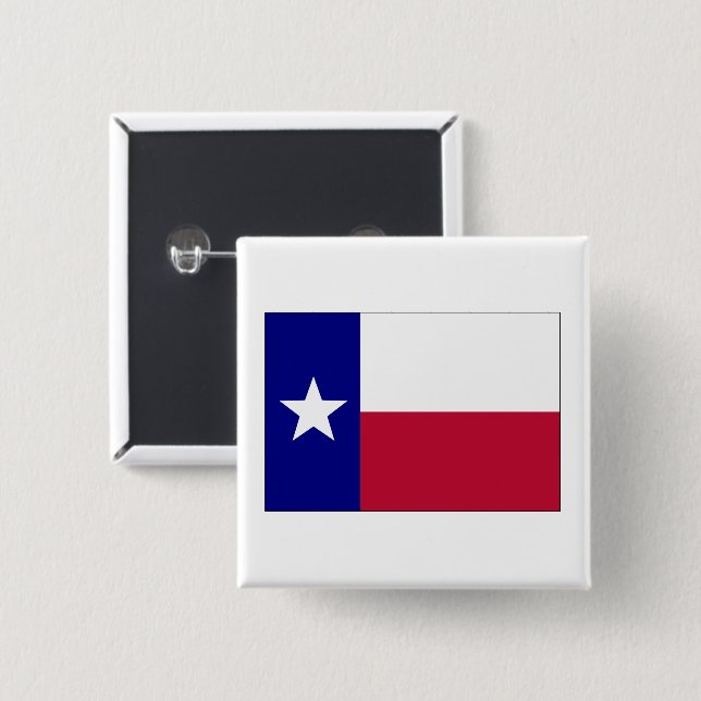 Texas Lone Star Flag Button (Front & Back)