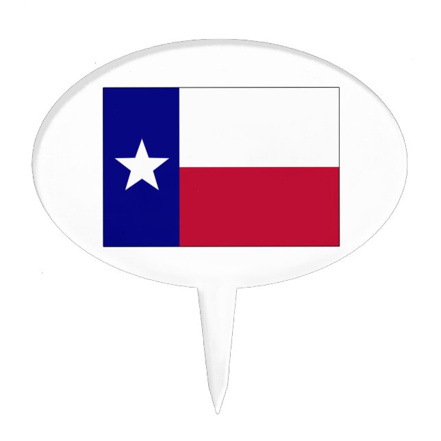 Texas Lone Star Flag Cake Topper (Front)