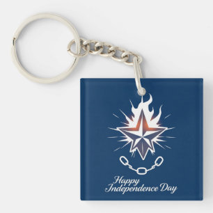 Texas Lone Star Flag & Cowboy  Keychain