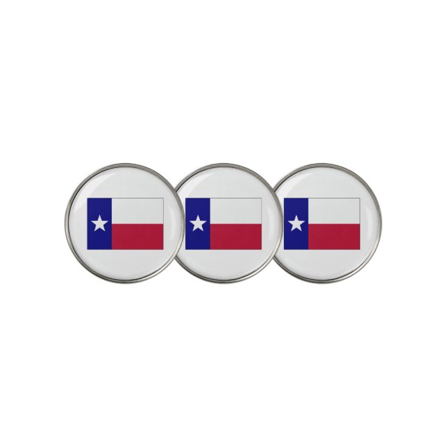 Texas Lone Star Flag Golf Ball Marker (3 Up)