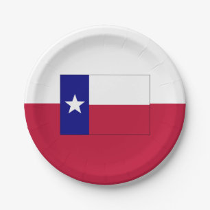 Texas Lone Star Flag Paper Plates