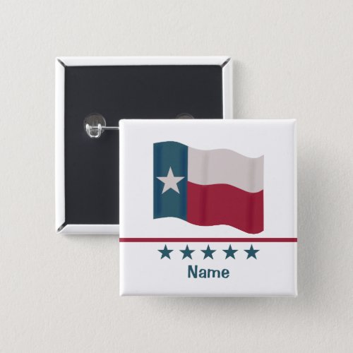 Texas Lone Star Flag Personalized Name Badge  Button