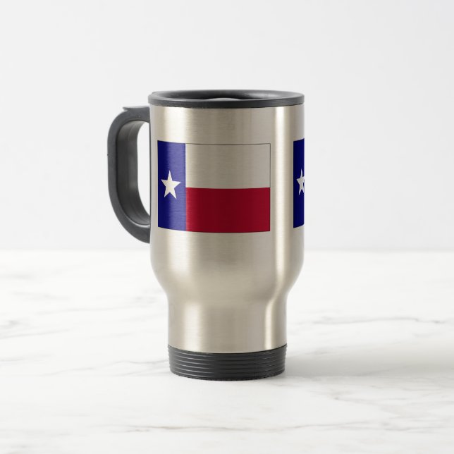 Texas Lone Star Flag Travel Mug (Front Left)