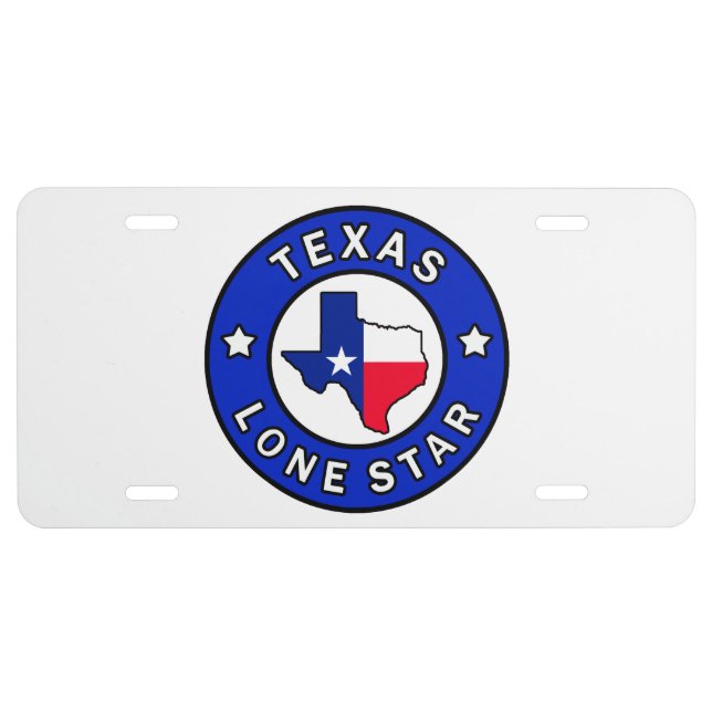 Texas Lone Star License Plate (Front)