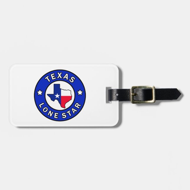 Texas Lone Star Luggage Tag (Front Horizontal)