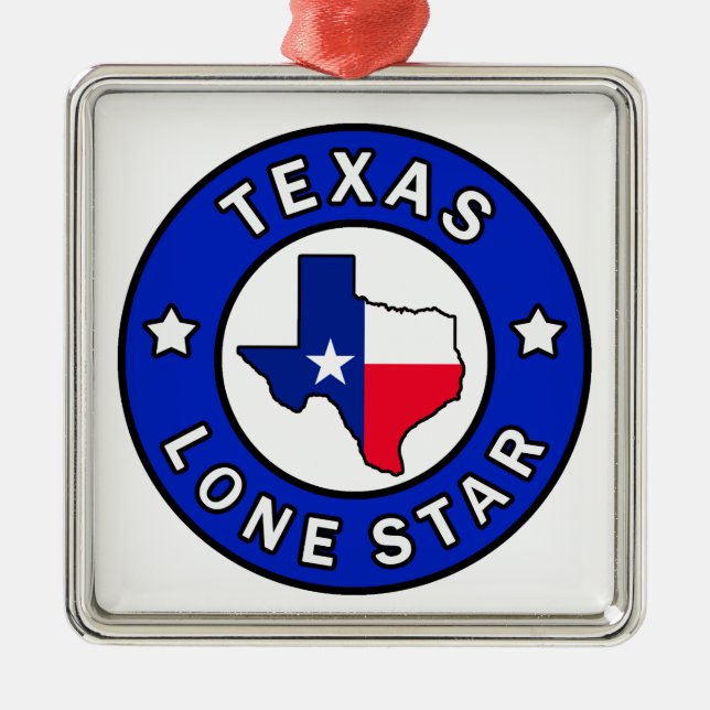 Texas Lone Star Metal Ornament (Front)