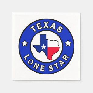 Texas Lone Star Paper Napkins