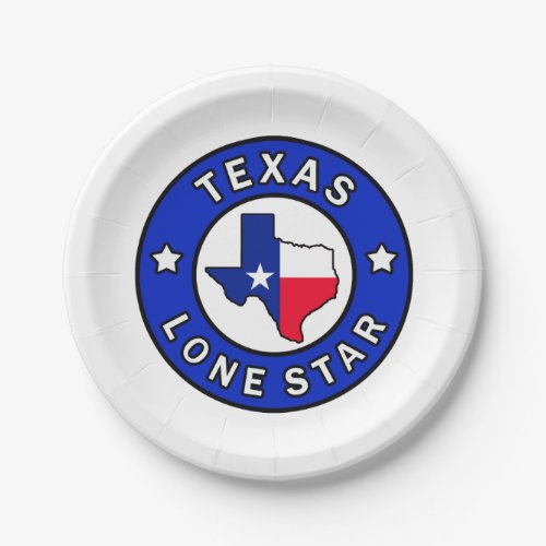 Texas Lone Star Paper Plates