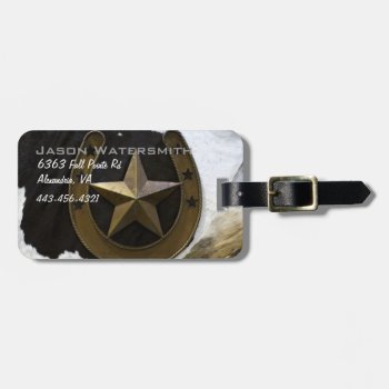 Texas Lone Star Pride Luggage Tag by RossiCards at Zazzle
