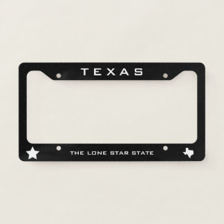 Texas Lone Star State Black License Plate Frame