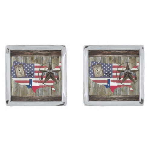 Texas Lone Star State Dueling Pistols Most Wanted  Cufflinks
